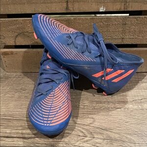Adidas Navy and Coral Soccer Cleats